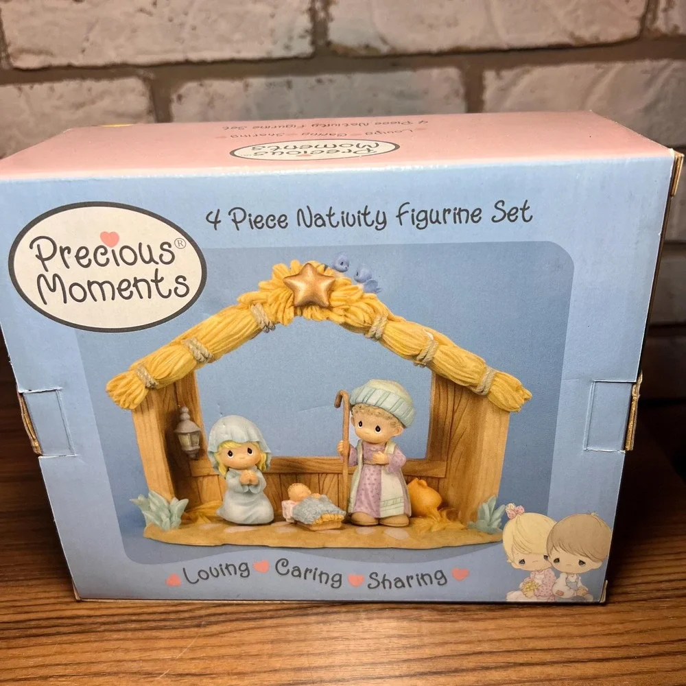 Vintage 2004 Precious Moments Nativity Set 4004566 Holy Family Christmas Enesco